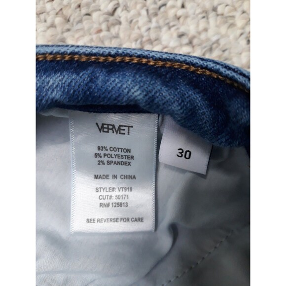 Buckle Vervet Women's High Rise Exposed Button Fly Ripped Distressed skinny 30 - Picture 5 of 5